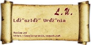 László Uránia névjegykártya